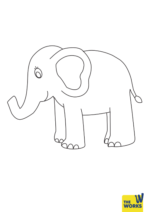 Elephant Colouring Sheet