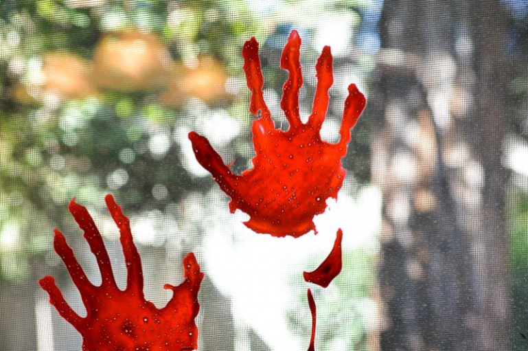 Bloody Handprint Window Clings