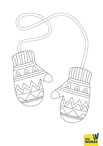 Winter Mittens Colouring Sheet