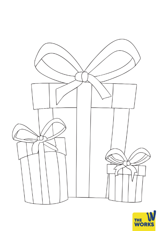 Christmas Presents Colouring Sheets