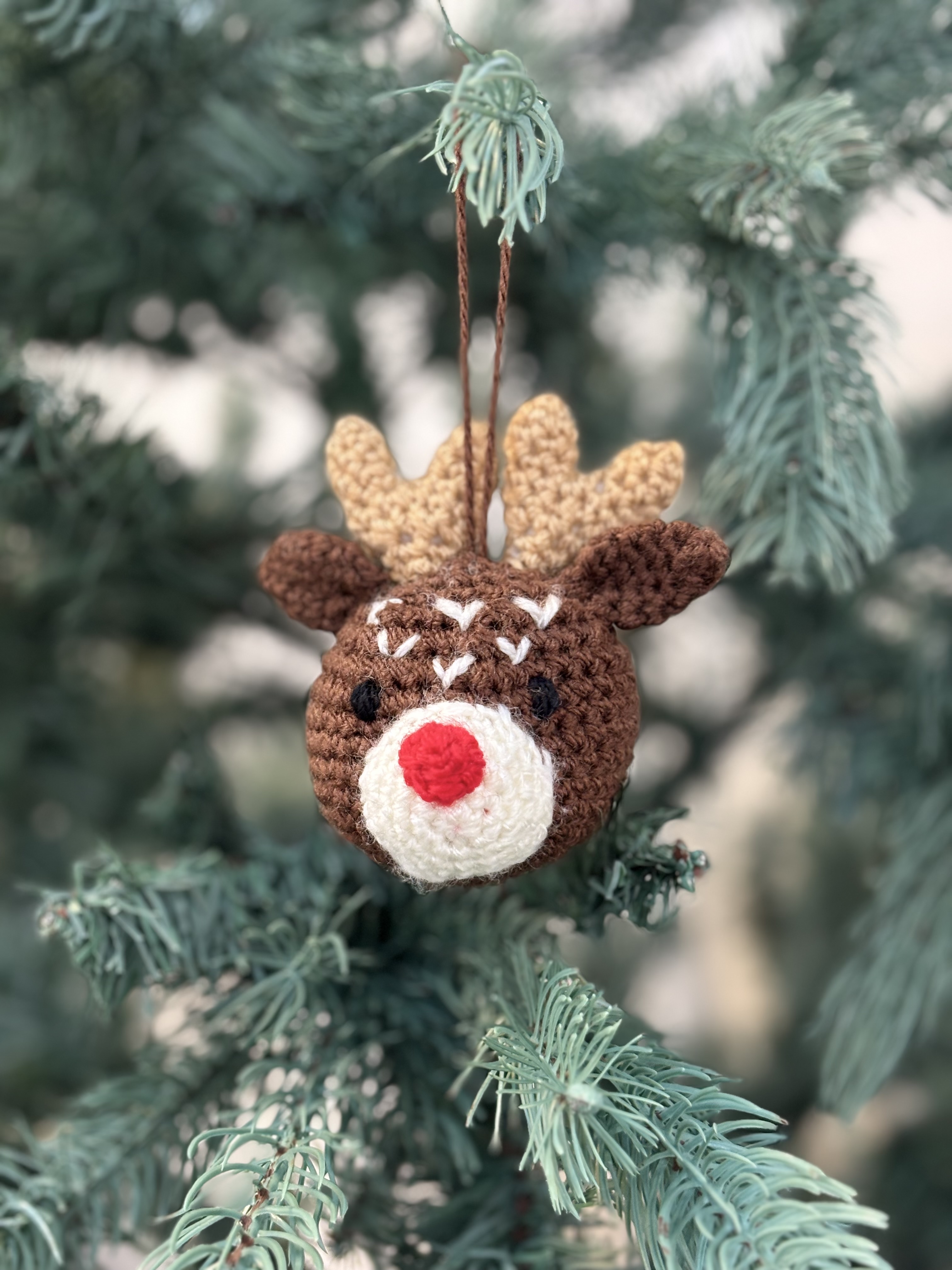 Crochet Reindeer Bauble