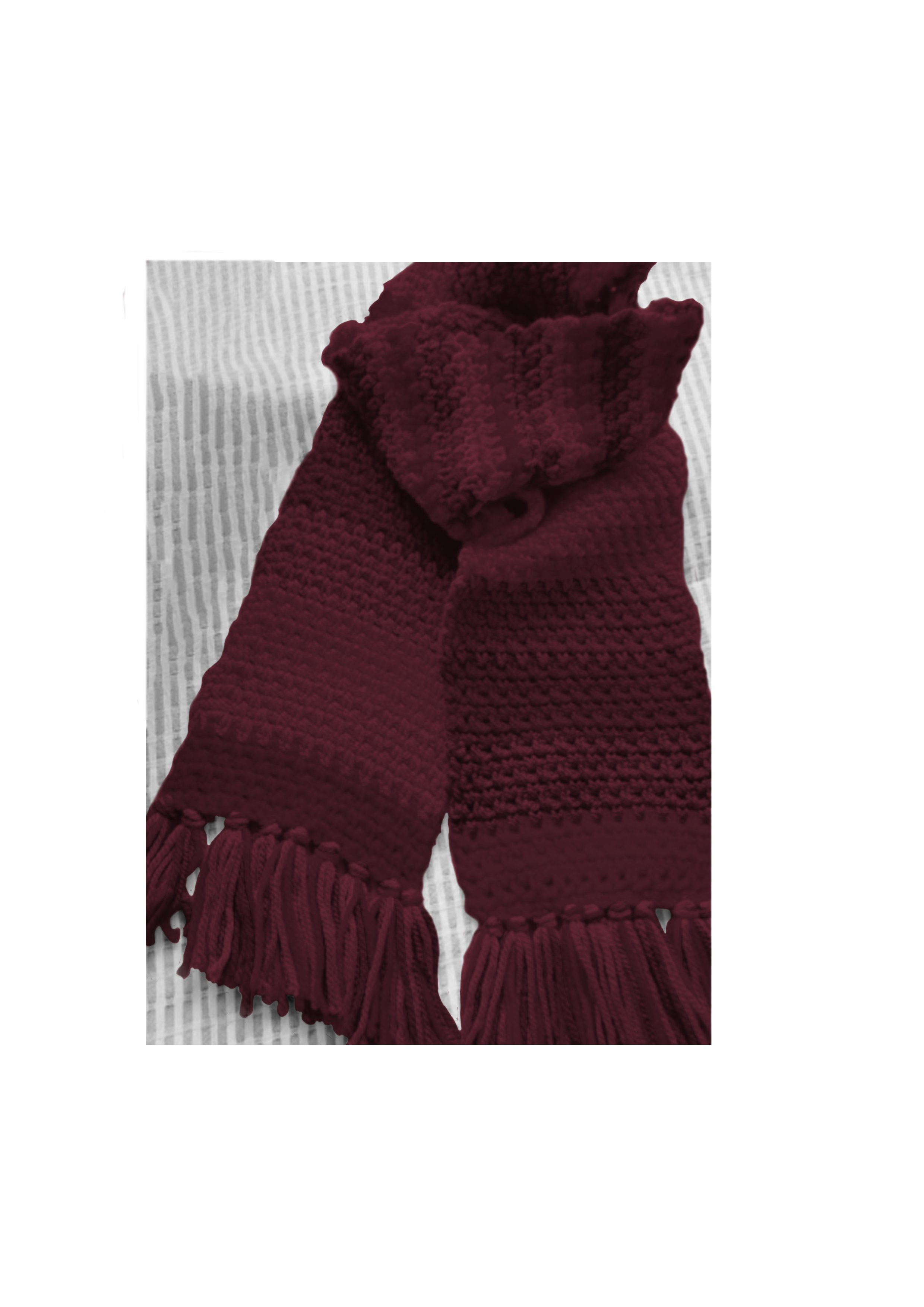 Burgundy Crochet Scarf