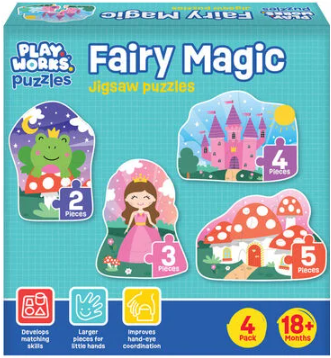 PlayWorks Fairy Magic Jigsaw Puzzles for Toddlers