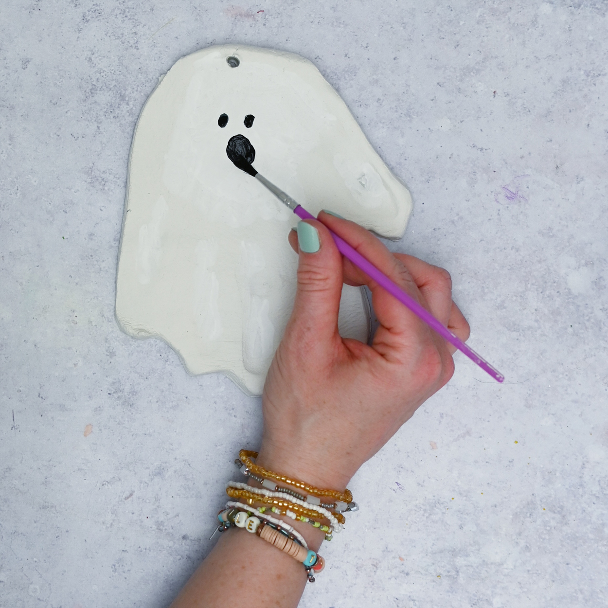 Halloween hand craft - ghost