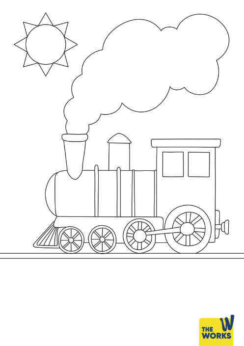 Steam Train Colouring Sheet