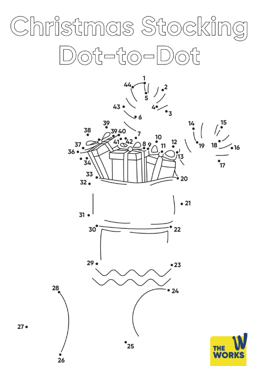 Christmas Stocking Dot to Dot