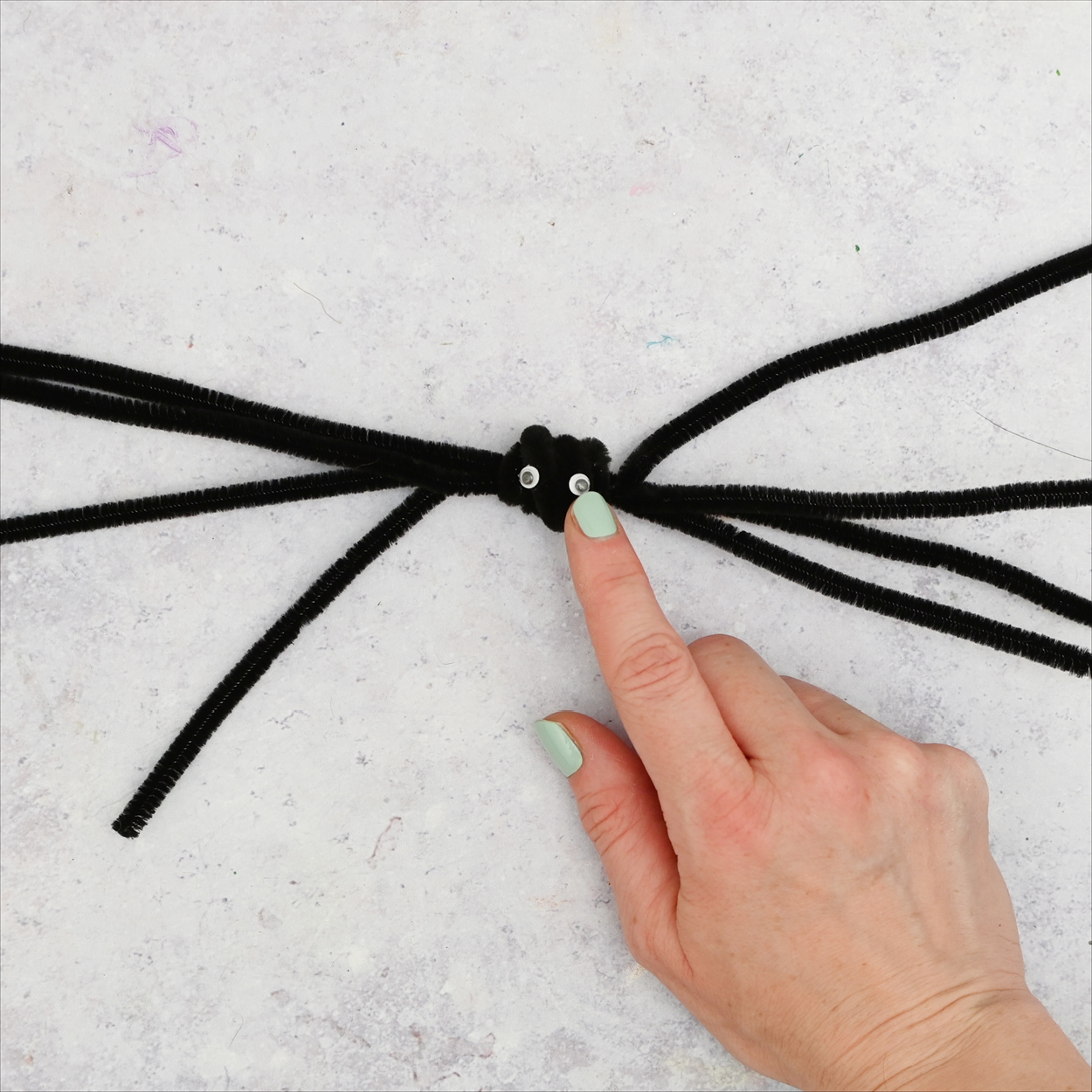 pipe cleaner spider craft