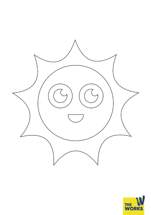 Sniling Sun Colouring Sheet