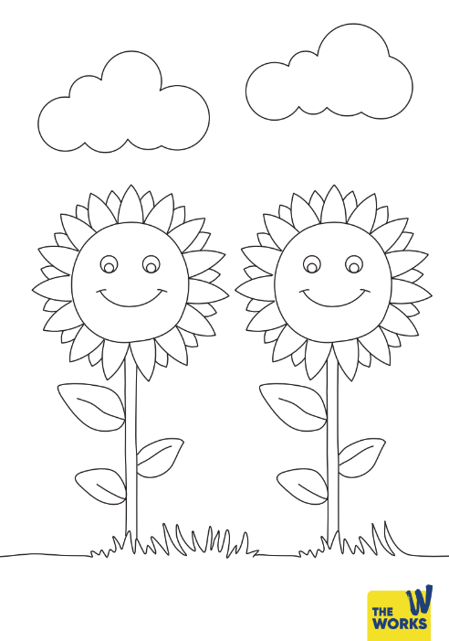 Sunflower Meadow Colouring Sheet