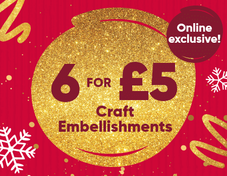 6 for £5 Craft Embellishments