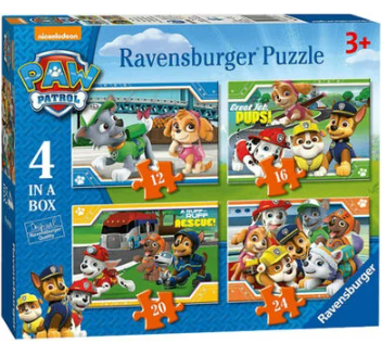 Paw Patrol 4 in a Box Jigsaw Puzzles