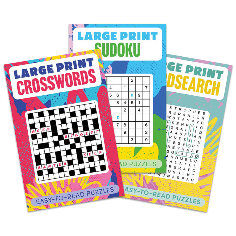 Large Print Puzzles: 3 Book Bundle - Puzzle Books by Arcturus Publishing (Book Bundle)