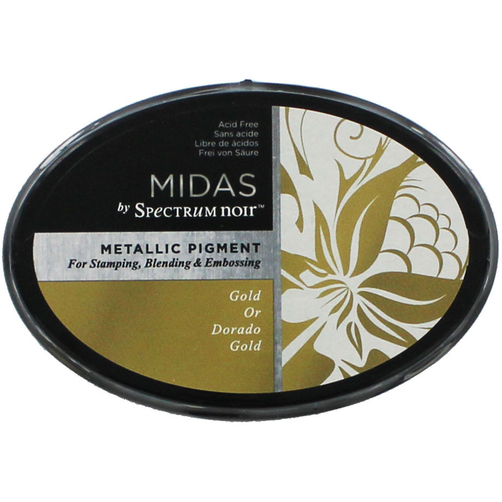 Midas By Spectrum Noir Metallic Pigment Inkpad - Gold