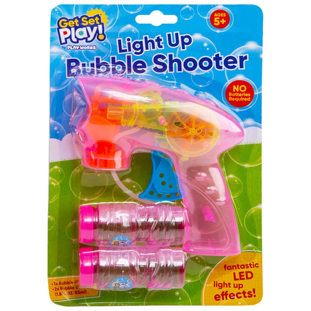 Light Up Bubble Shooter - PlayWorks - Bubble Blaster - 100s Of Bubbles - Outdoor & Indoor Fun - For Kids - Bubble Toys