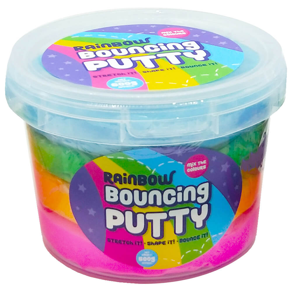 Rainbow Bouncing Putty - 600g - Kids Party Bag Filler - For Kids - Age 3+ - Activity Toys