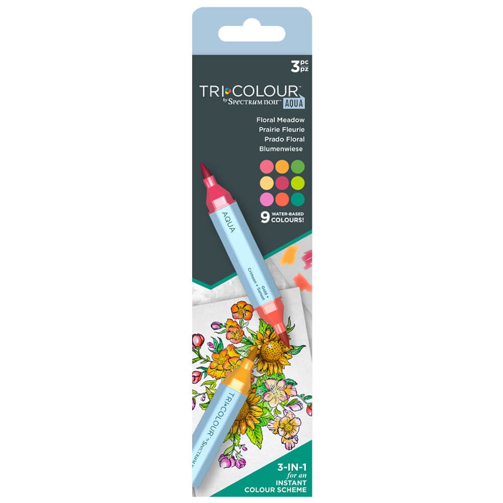 Spectrum Noir Tricolour Aqua Markers: Floral Meadow