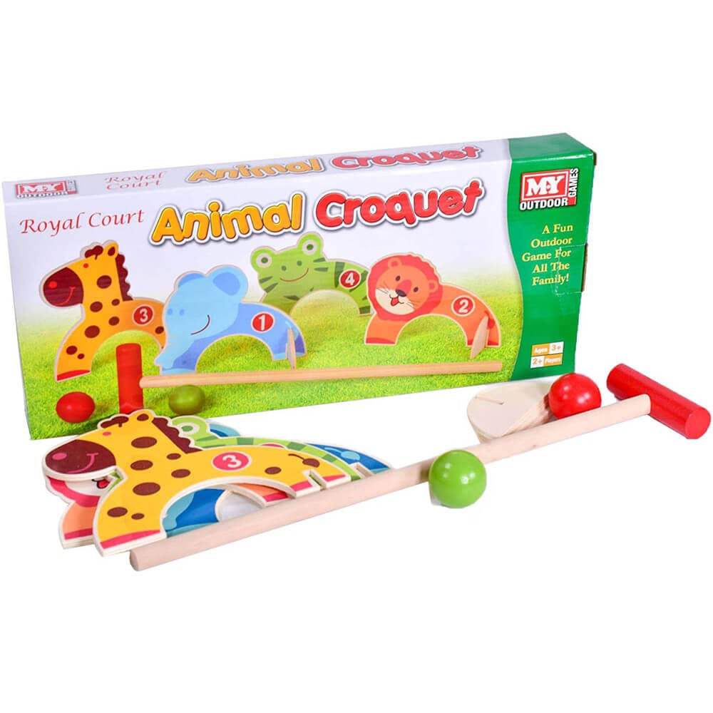 Animal Croquet Game - 7 Piece Set- M.Y Outdoor Sports - Indoor & Outdoor Games - For Kids - Garden Games