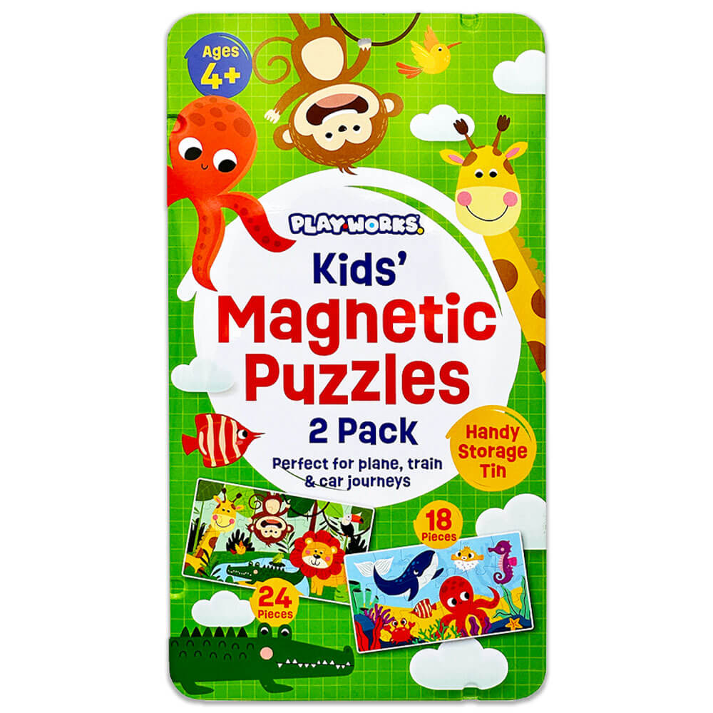 PlayWorks Magnetic Jigsaw Puzzle Travel Tin Game