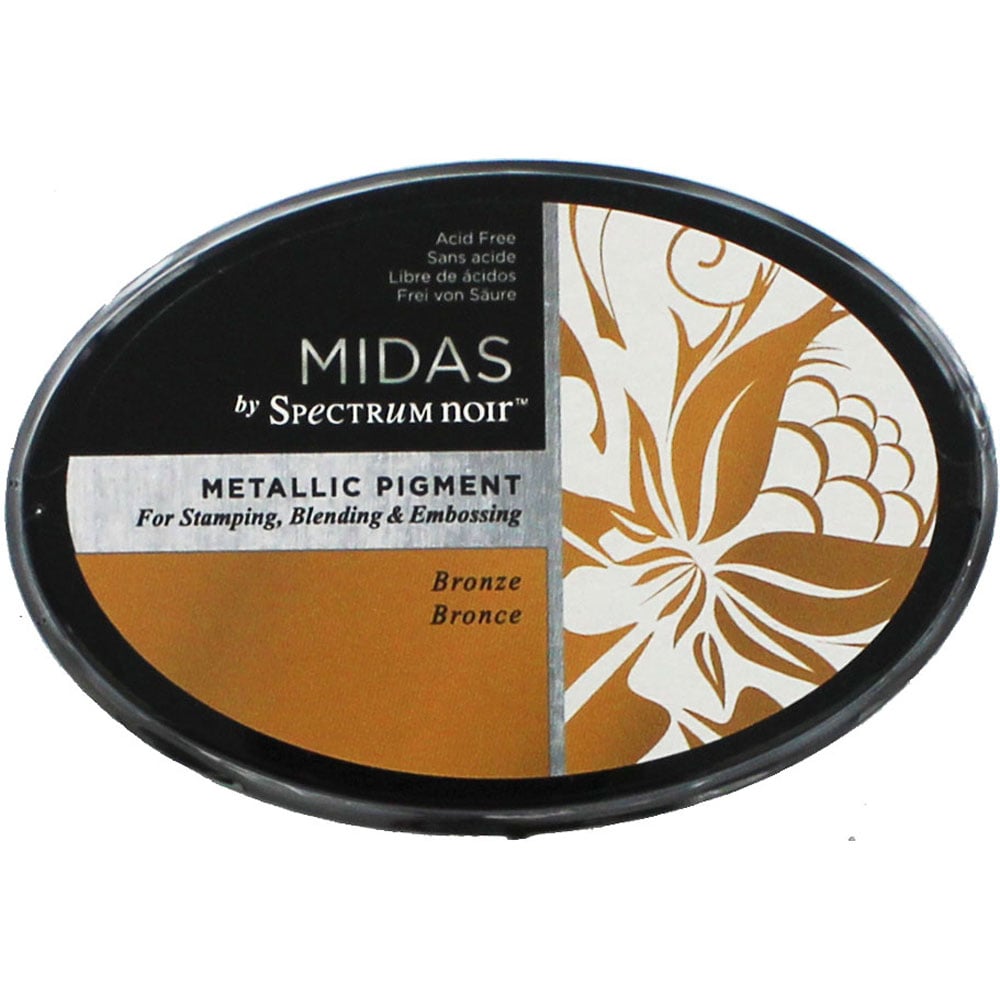 Midas By Spectrum Noir Metallic Pigment Inkpad - Bronze