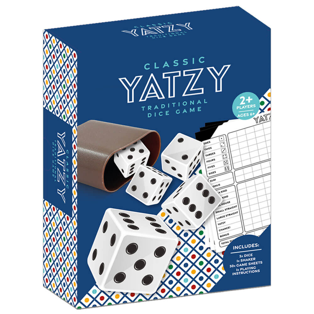 Yatzy Dice Game - 5 Dice & 1 Shaker - Traditional Games - Board Game - Family Games - Activity Toys