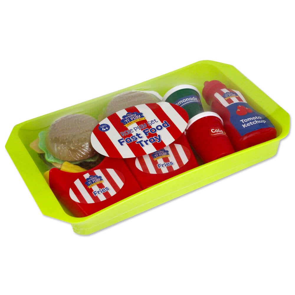 Role Play Set: Fast Food Tray - 8 Piece Set - Pretend 'n' Play - Role Play Toys - For Kids - Activity Toys