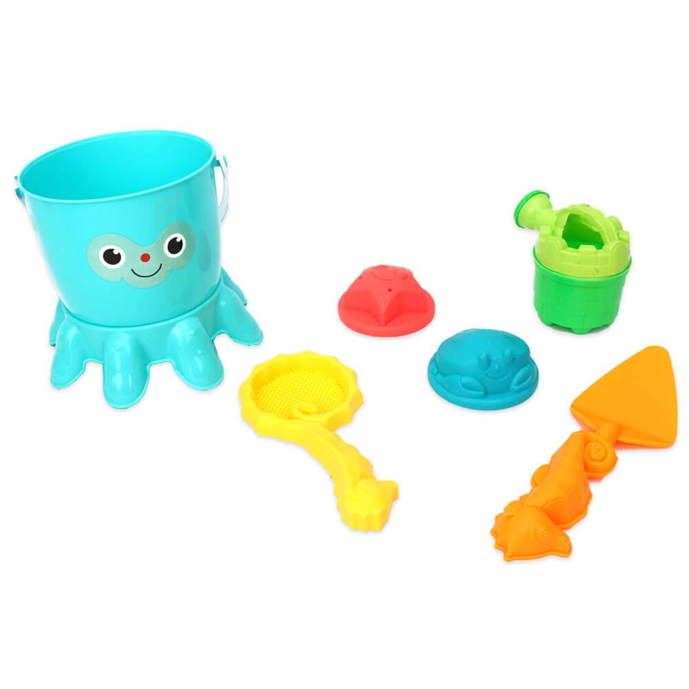 Jelly Fish Bucket Set - 6 Piece Set - Playworks - Beach Toys For Kids - Outdoor Toys