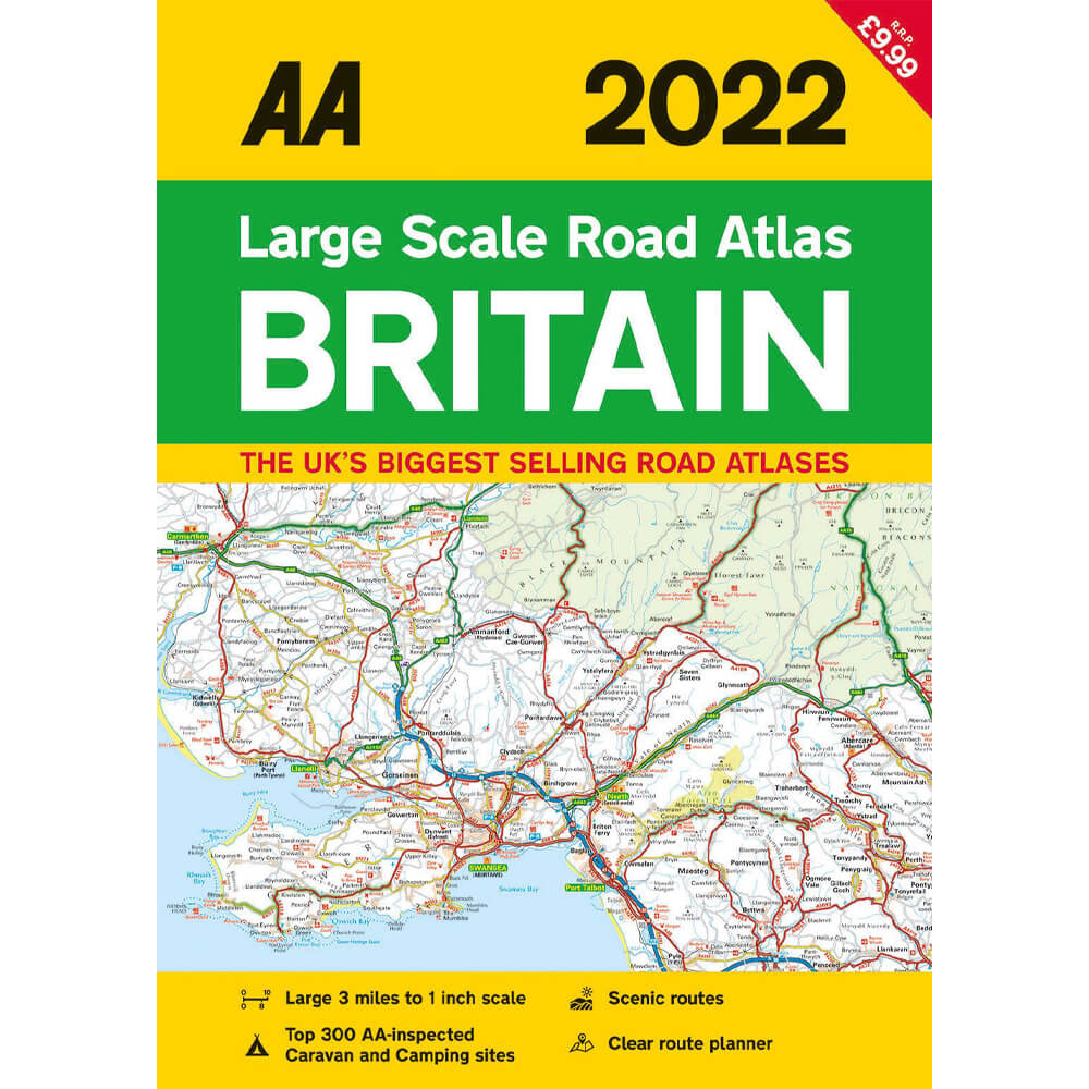 Aa 2022 Large Scale Road Atlas Of Britain from The Works Buy from