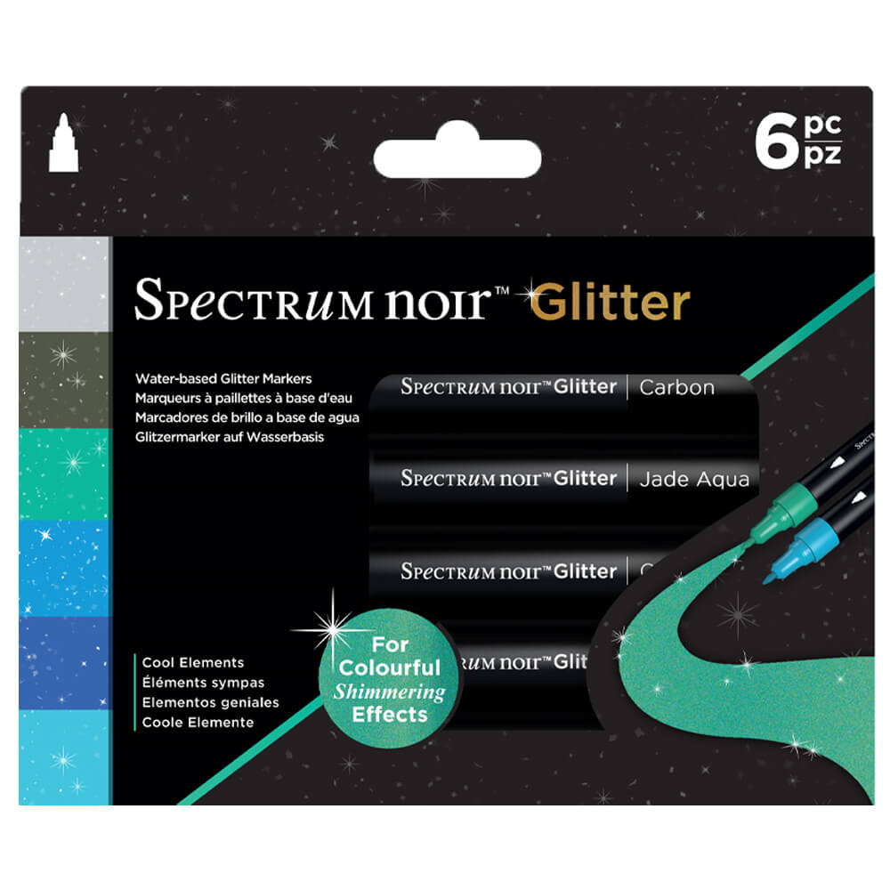 Spectrum Noir Glitter Markers: Cool Elements