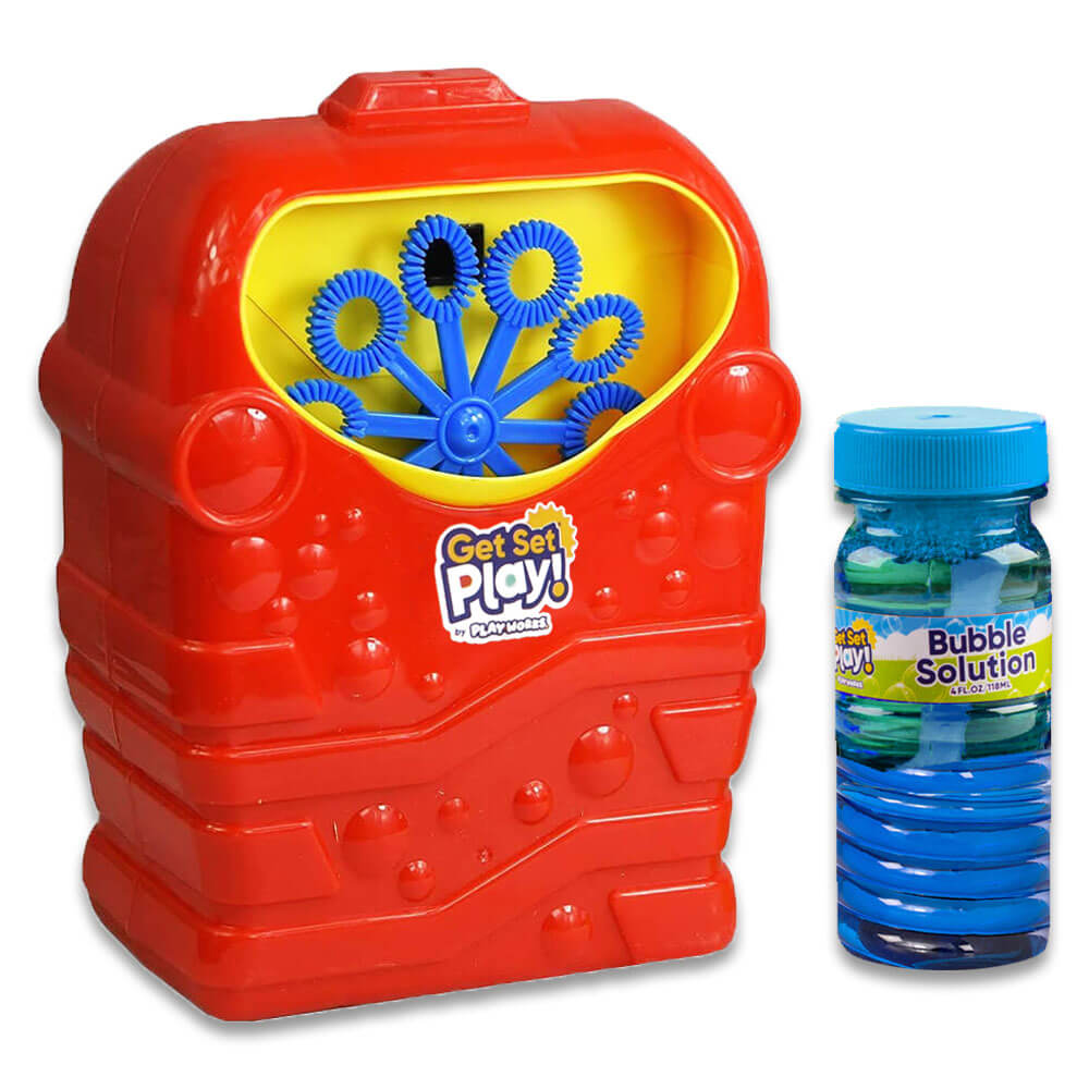 Bubble Machine with Bubble Solution - Playworks - 100s of Bubbles, Bubble Toys - Outdoor Toys