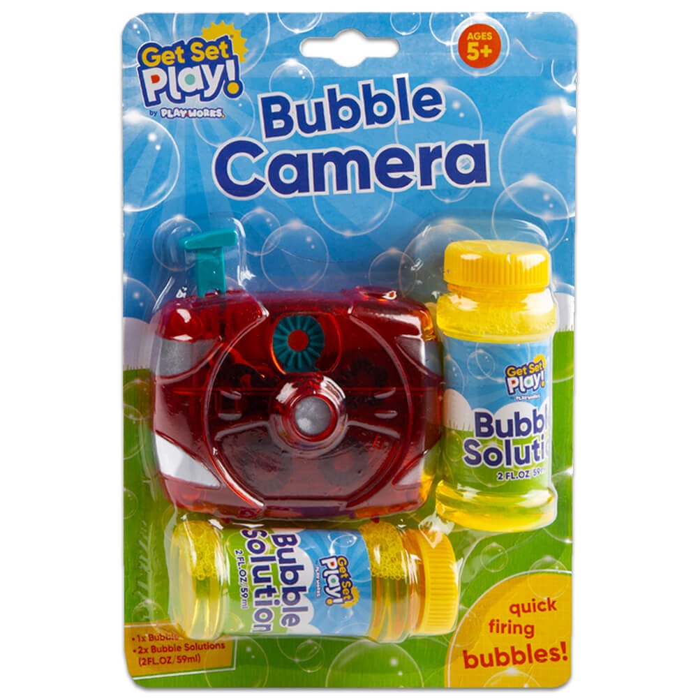 Bubble Camera With Bubble Solution - PlayWorks - 100s Of Bubbles - Outdoor & Indoor Fun - For Kids - Bubble Toys