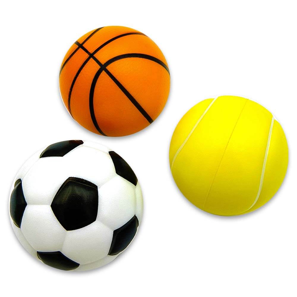 Foam Balls - Pack Of 3 - PlayWorks - Soft Sports Balls - Sports Ball - Outdoor Games - For Kids & Adults - Sports Toys