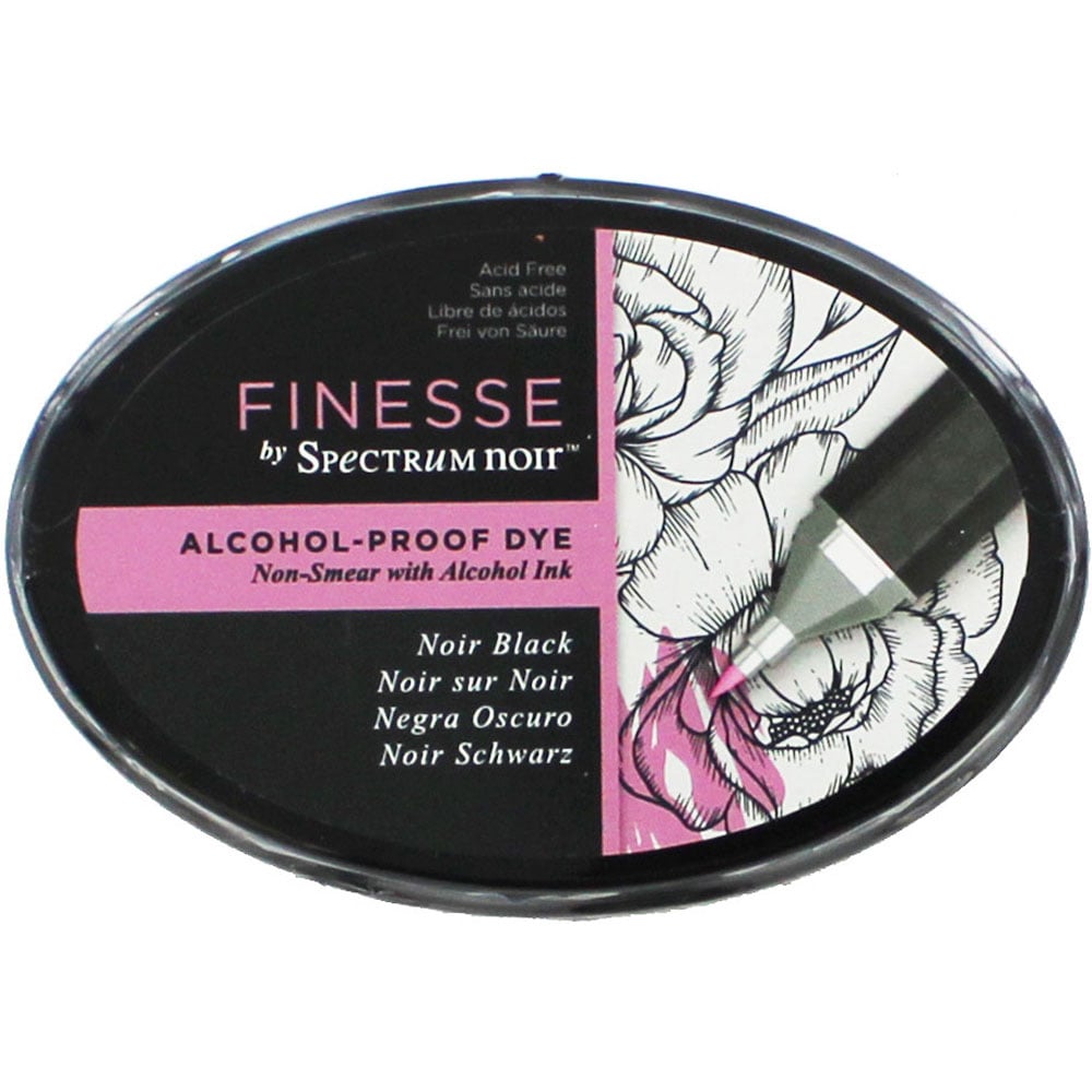 Finesse By Spectrum Noir Alcohol Proof Dye Inkpad - Noir Black