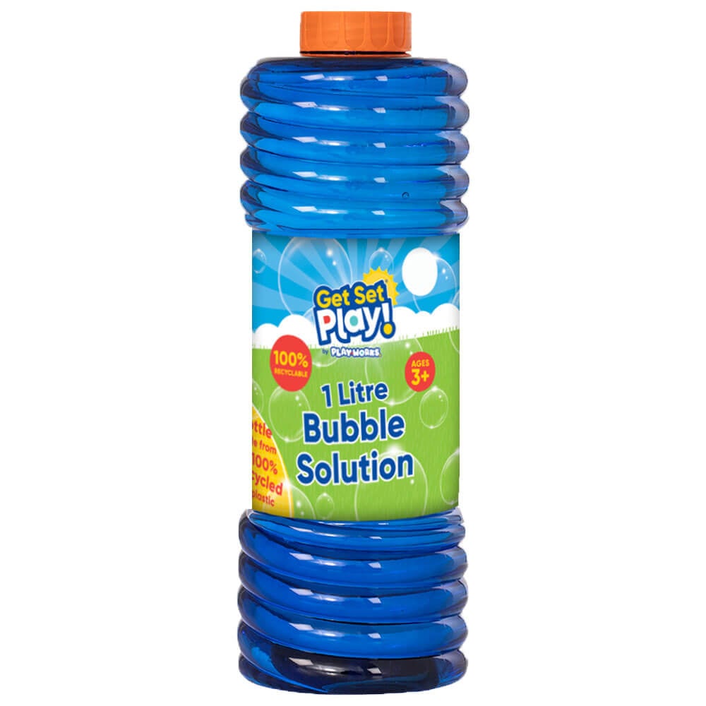 Bubble Solution - 1 Litre - PlayWorks - 100s Of Bubbles - Outdoor & Indoor Fun - For Kids - Bubble Toys