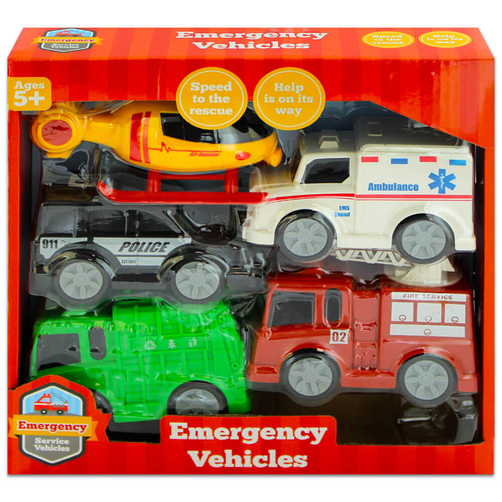 Emergency Vehicles Set: Pack of 5