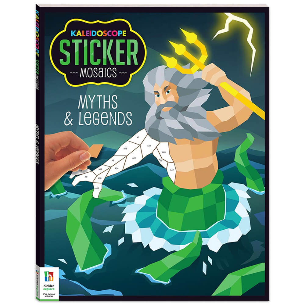 Myths and Legends: Kaleidoscope Sticker Mosaics by Hinkler Books - Art, Craft and Hobby Books (Paperback)